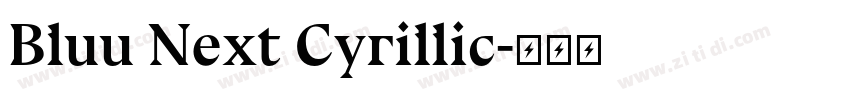 Bluu Next Cyrillic字体转换